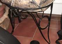 Suporte de vaso em ferro