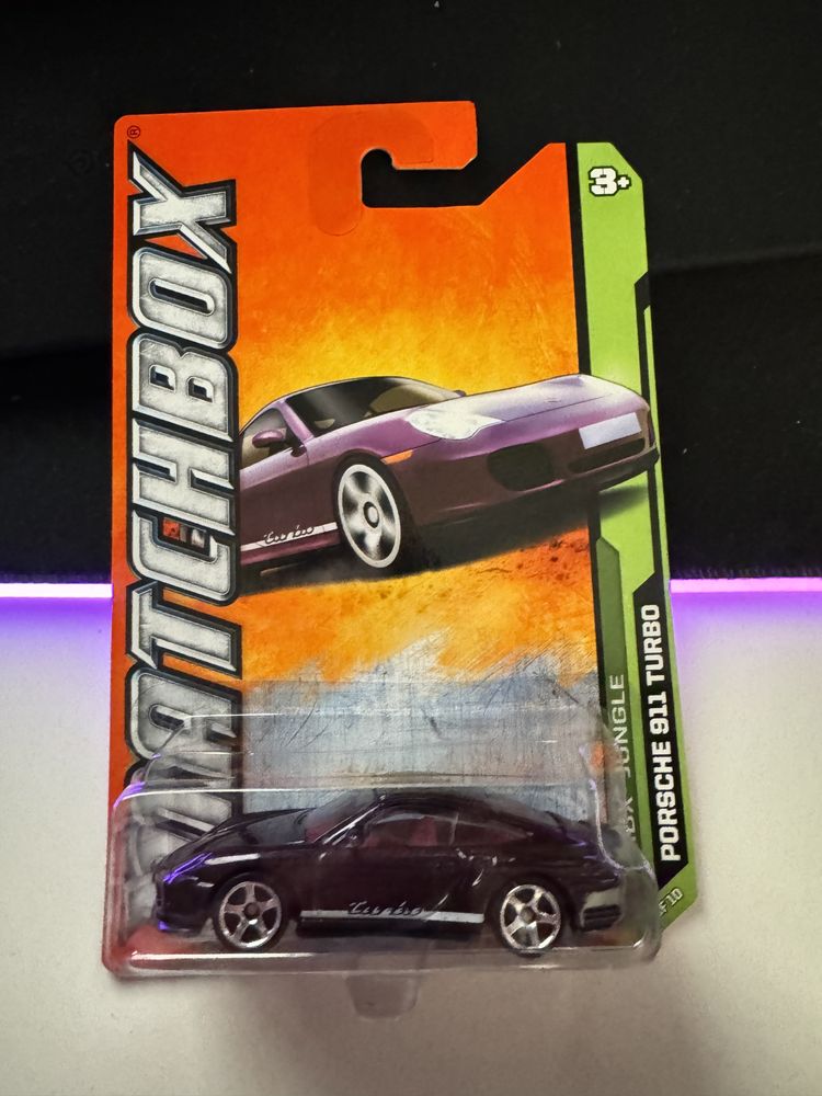 Matchbox Porsche 911 Turbo 996 unikat Jungle z 2012r! Hot Wheels viole