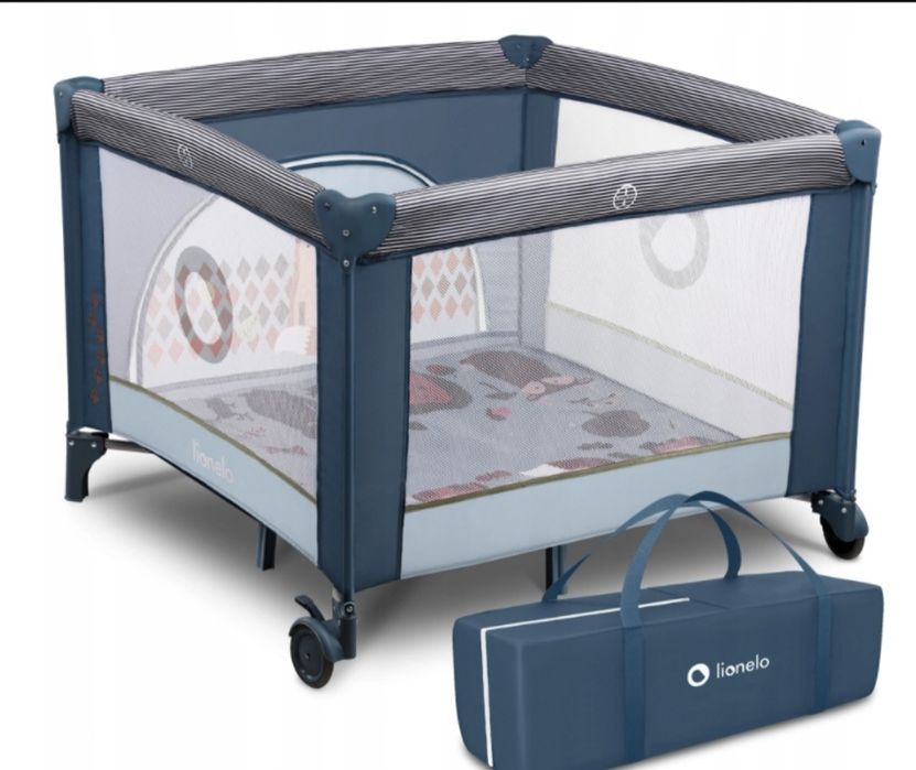 Манеж ігровий дитячий Lionelo Lene Blue Navy