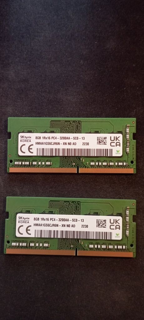 Оперативна пам'ять 2 х Hynix DDR4 8GB 3200MHz SO-DIMM