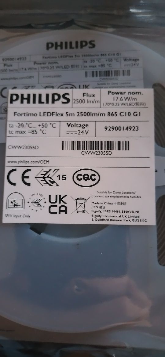 Taśma LED Philips białemu 6700k 5 m 12.500 lm