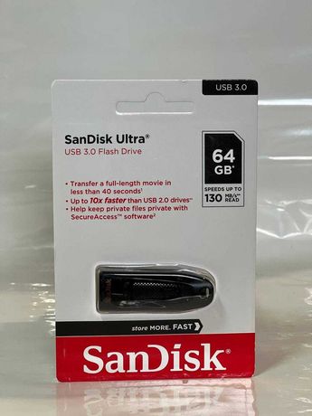 Флешка SanDisk Ultra 64gb Pen Drive USB 3.0 Flash Drive 130mb/S