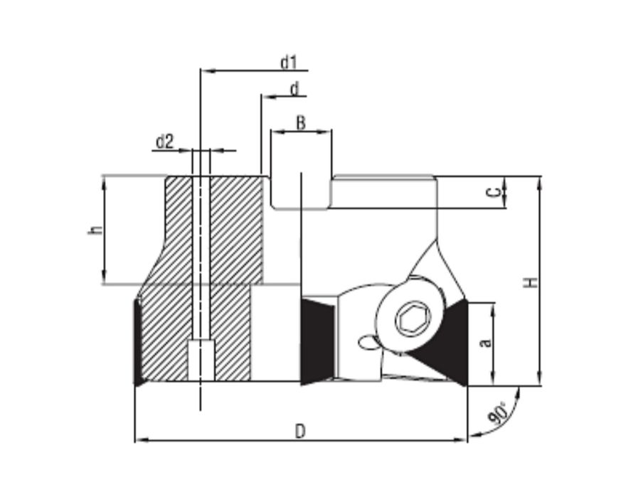 Frez składany nasadzany walcowo-czołowy 220.17