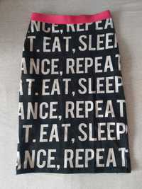 Spódnica Eat, sleep, dance, repeat - H&M