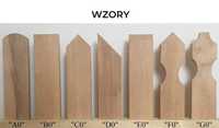 sztacheta olchowa drewniana , ogrodzenie drewniane, deska 160x10x2,4cm