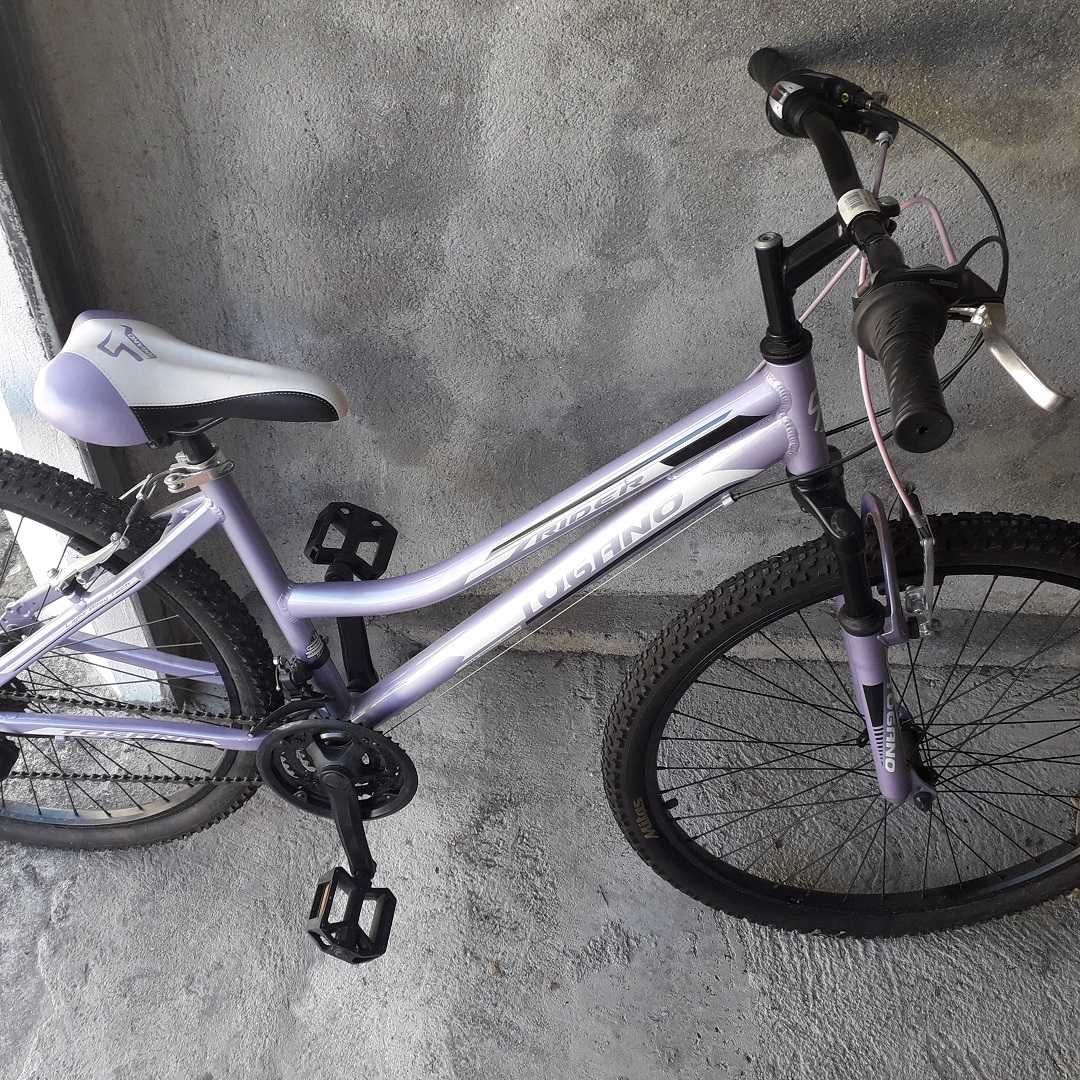 Bicileta montanha em alumínio, engrenagem, mudanças e travoes Shimano