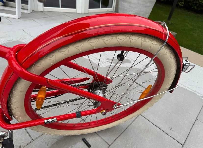 GDAŃSK ROWER ELECTRA INDY 3i USA Cruiser Miejski Stylowy Czerwony