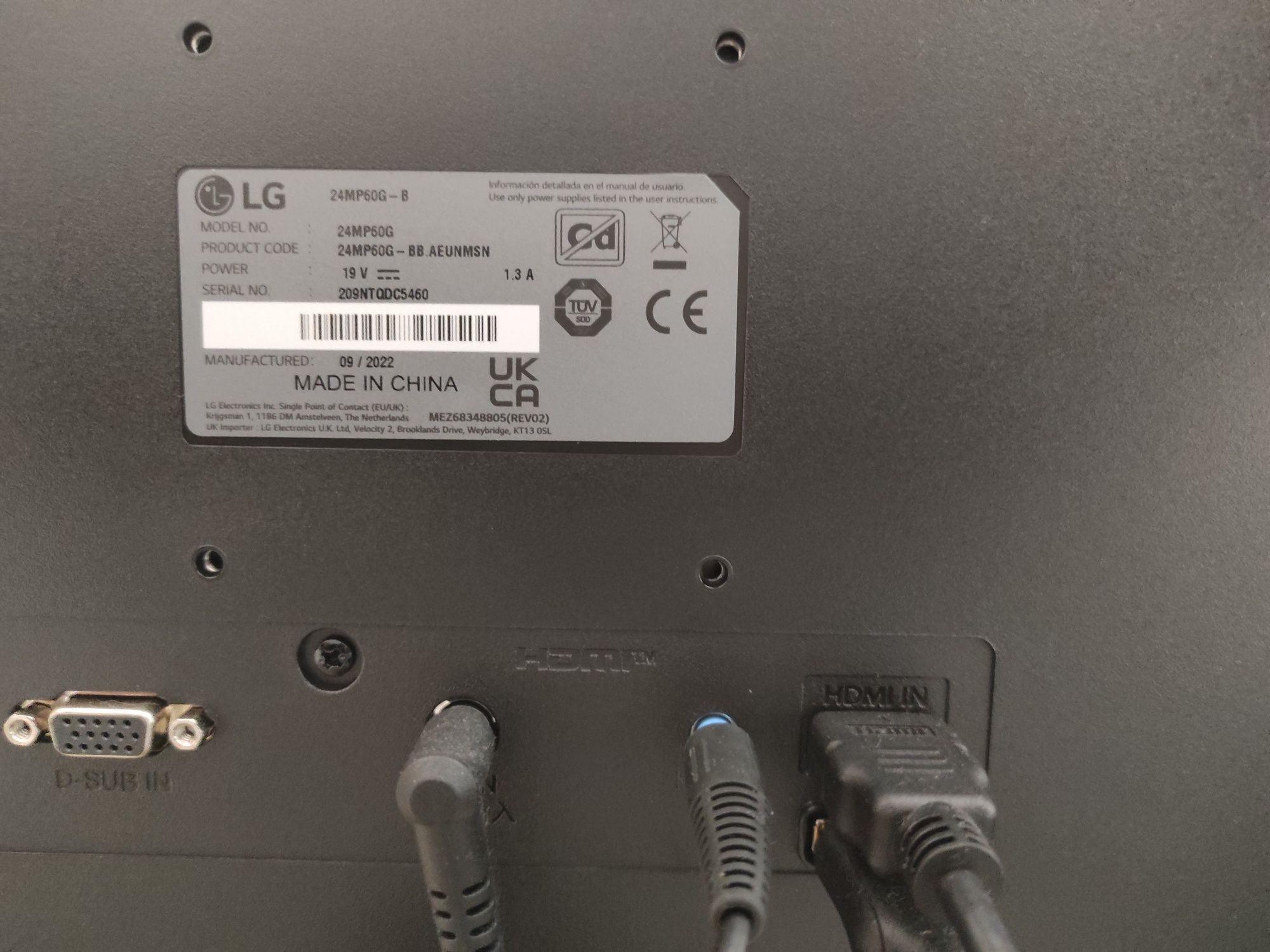 Monitor LG 24MP60G Led Gaming como novo e garantia
