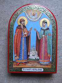 Икона святые благоверные князь Петр и княгиня Феврония Муромские.