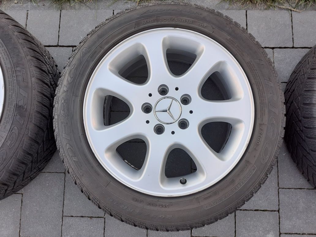 Felgi aluminiowe + opony zimowe 205/55 R16 Mecedes W 203