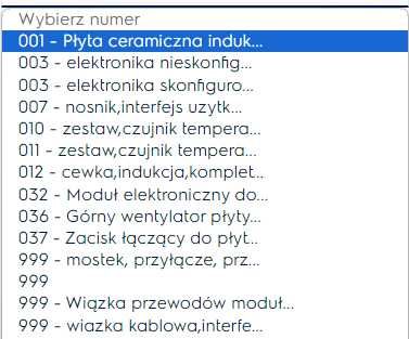 Płyta indukcyjna, indukcja Eletrolux - części - wszystko poza szybą