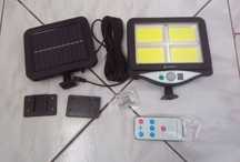 Lampa solarna Led panel oświetlenie 100led 128led solar czujnik ruchu