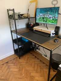 Mesa de escritório | secretária com prateleiras