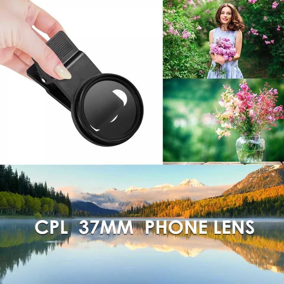 Поляризаційний фільтр телефон смартфон CPL полярик лінза + чохол