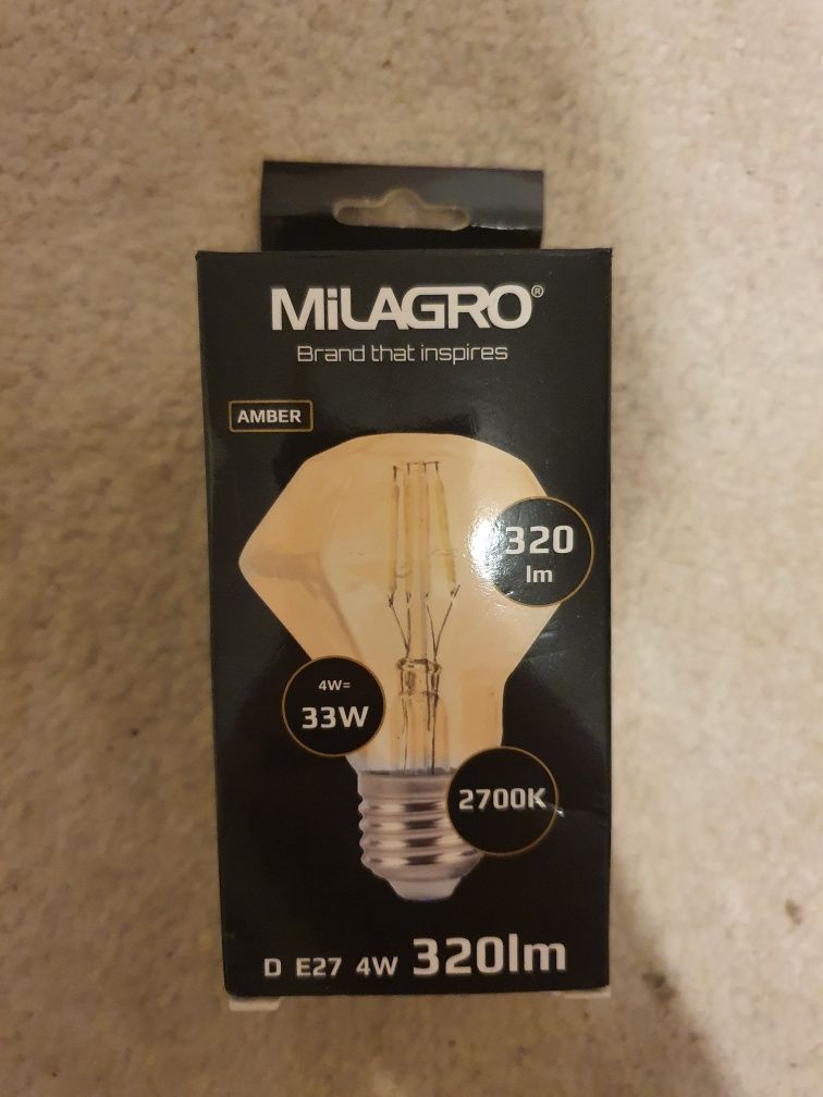 2 żarówki diament brylant Milagro 4W = 33W, 320 lm, 2700K