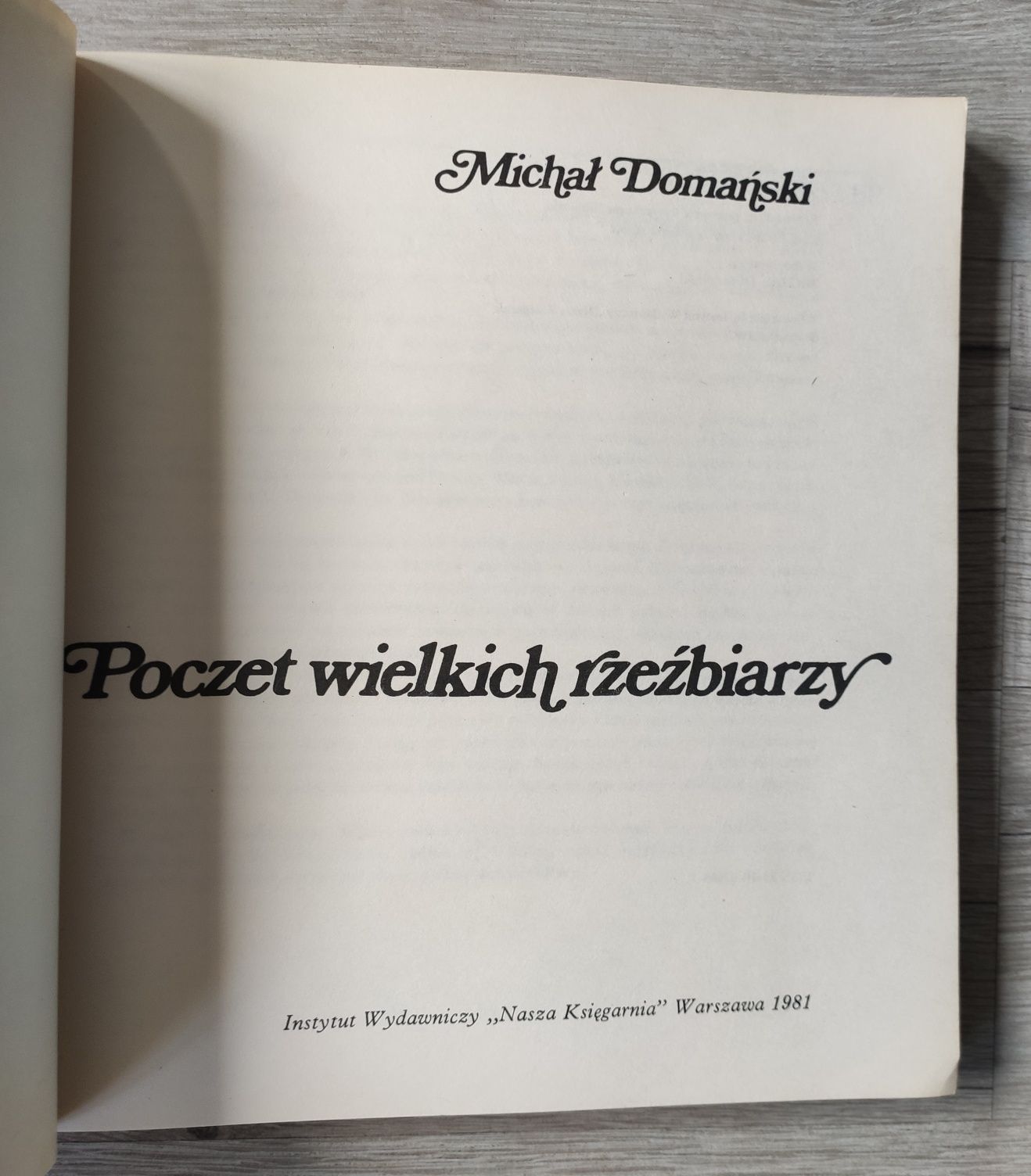 Poczet wielkich rzeźbiarzy  Michał Domański