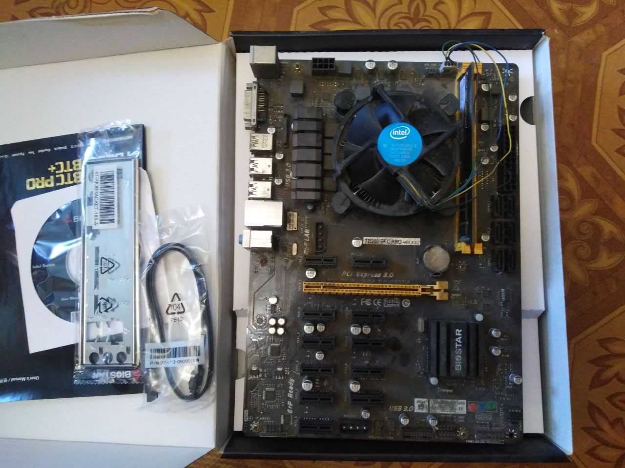 Комплект b250 g4400 8gb DDR4-2133 s1151 biostar TB250-btc pro