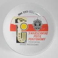 Włocławek - okolicznościowy talerz 3 Warszawski Pułk Pontonowy 1974 r.