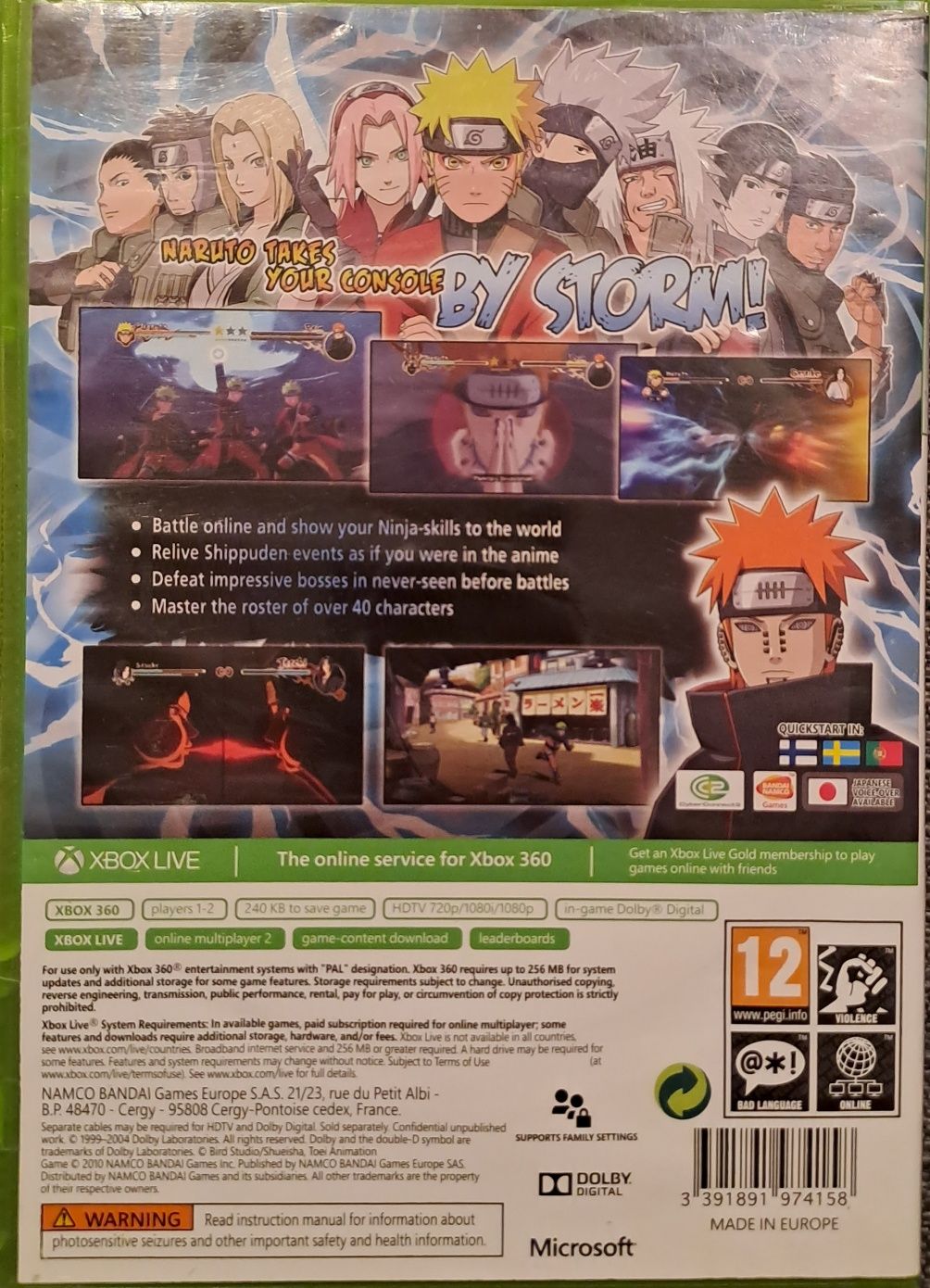 Oryginalna gra Xbox 360. Naruto Shippuden Storm 2