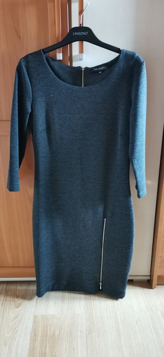 Sukienka mini midi elegancka na okazje, do pracy, na codzień, z suwaka