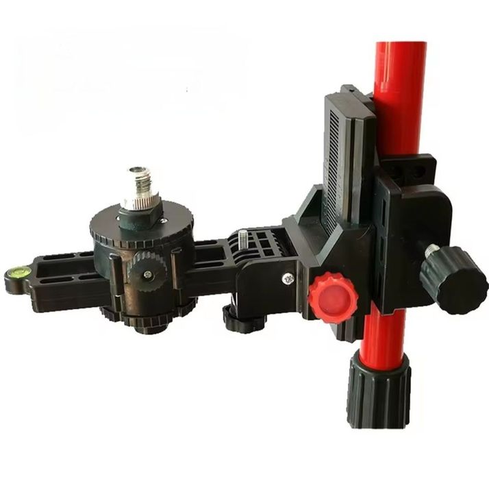 Кріплення лазерного рівня до розпірної телескопічної штанги кронштейн