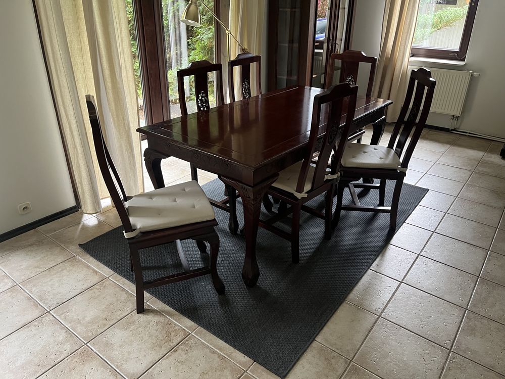 Komplet stół + 6 krzeseł