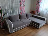 Narożnik prawy szary z funkcją spania sofa