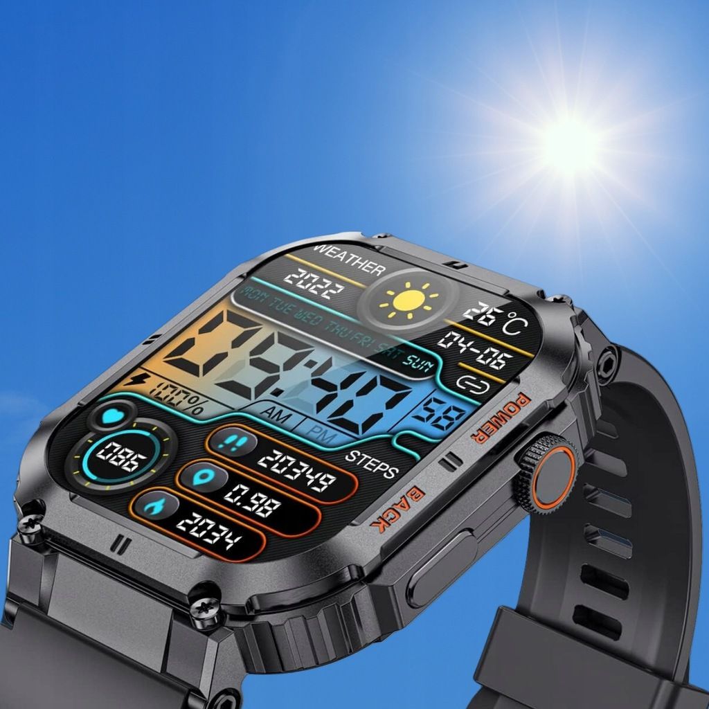 Zegarek smartwatch męski rozmowy polskie menu puls ciśnienie powiado