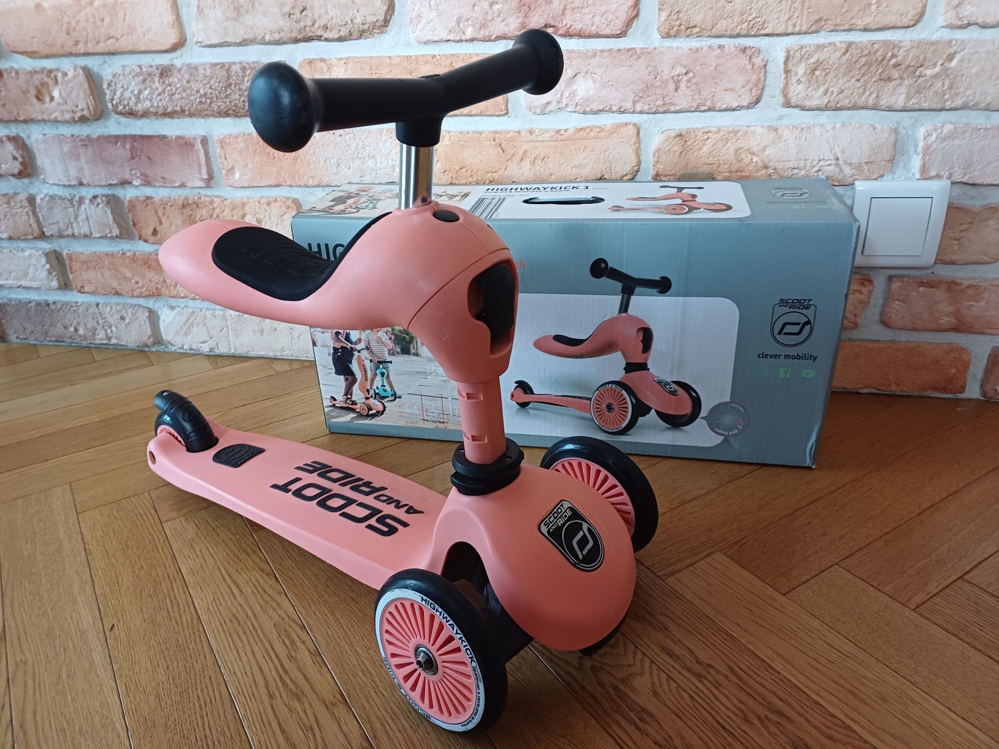 SCOOTANDRIDE Highwaykick 1 2w1 Jeździk i hulajnoga 1-5 lat