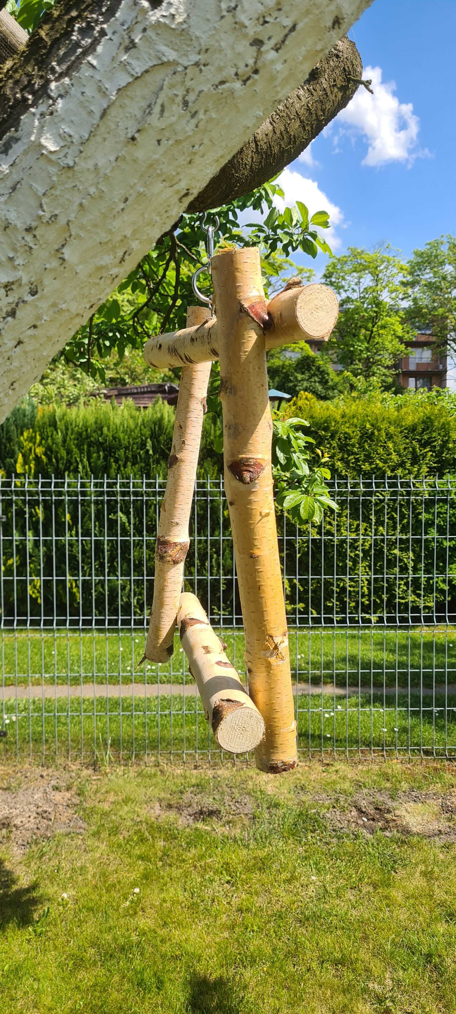 Huśtawka brzozowa dla większych papug