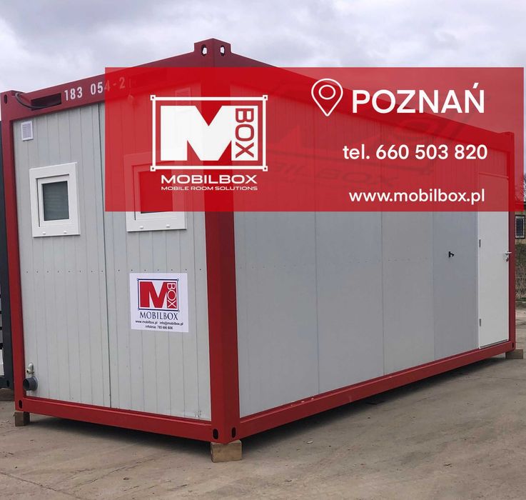 kontener sanitarny, kontener z kuchnią i korytarzem, kontener, WC