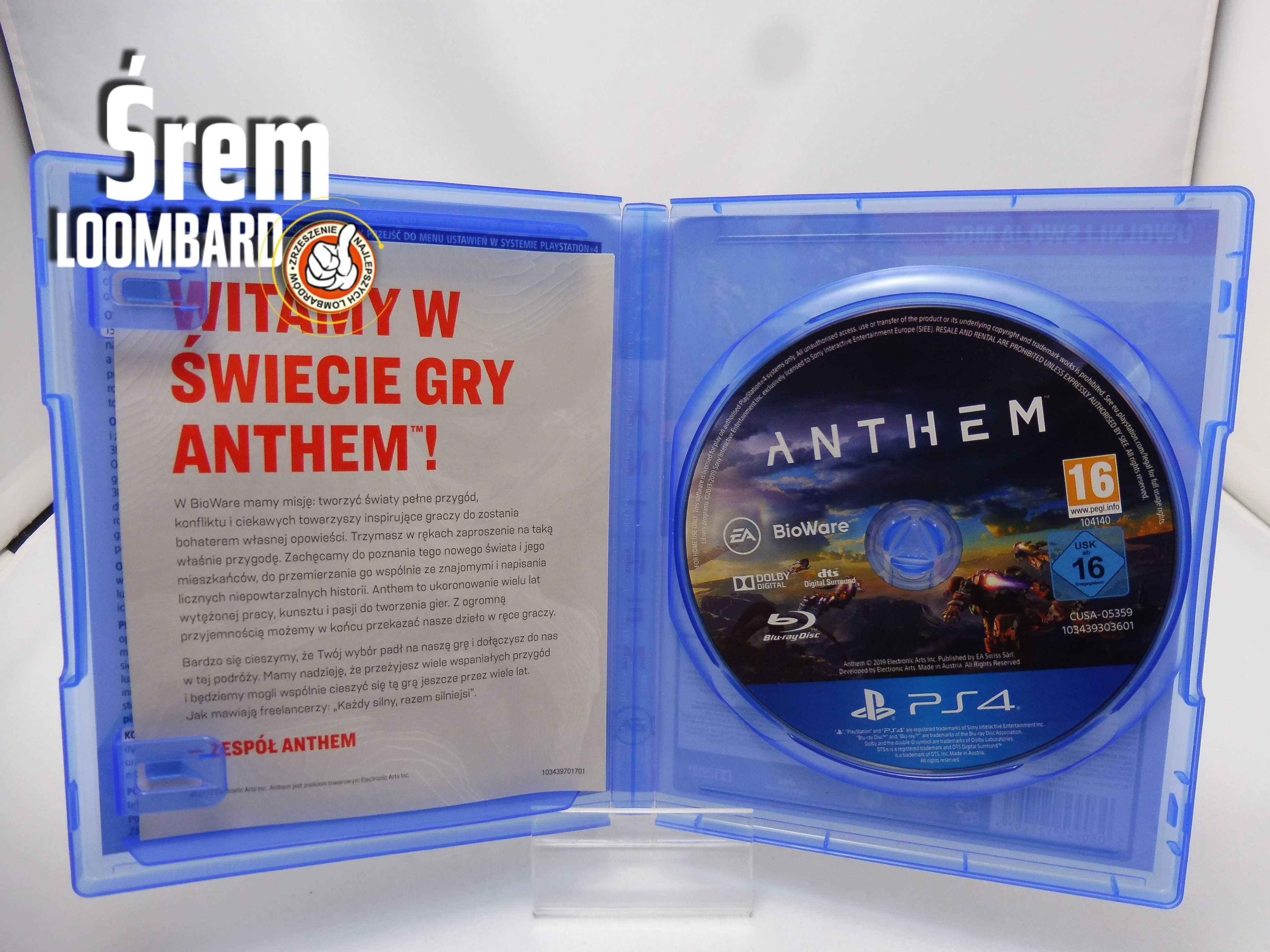 Gra Anthem na PS4, Stan db!