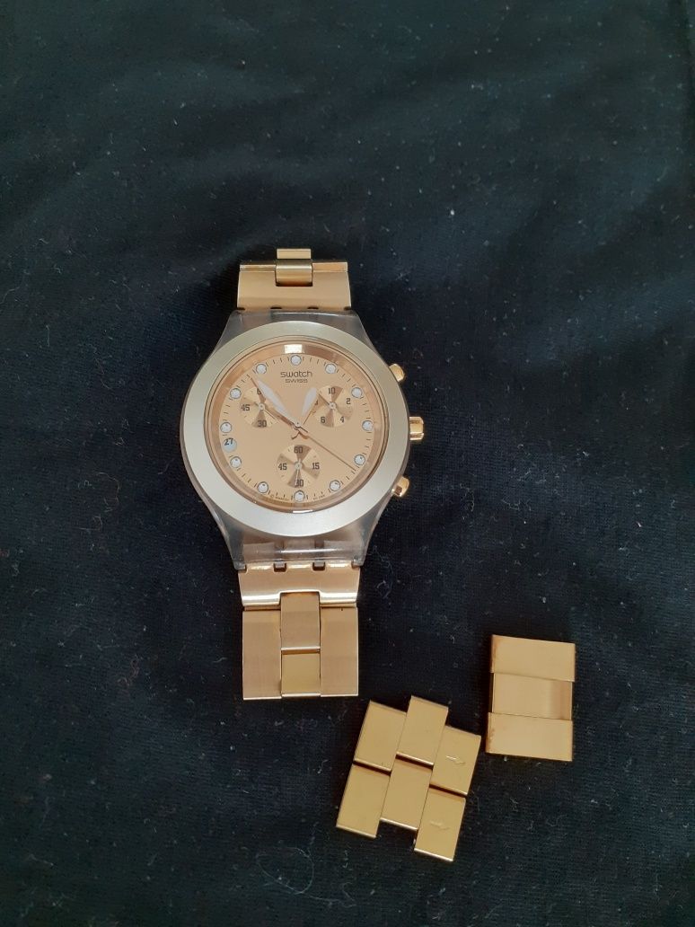 Relógio Swatch dourado original