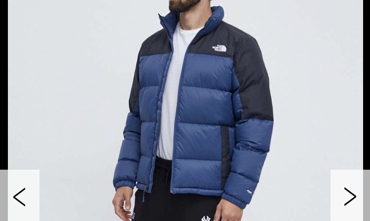 Пухова куртка The North Face чоловіча колір синій зимова