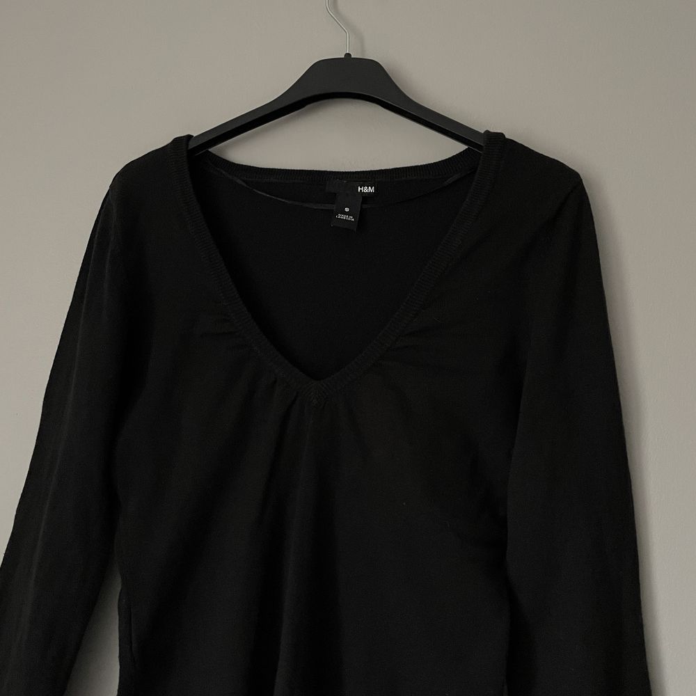 Sweterek czarny H&M bawełna poliamid elastan S