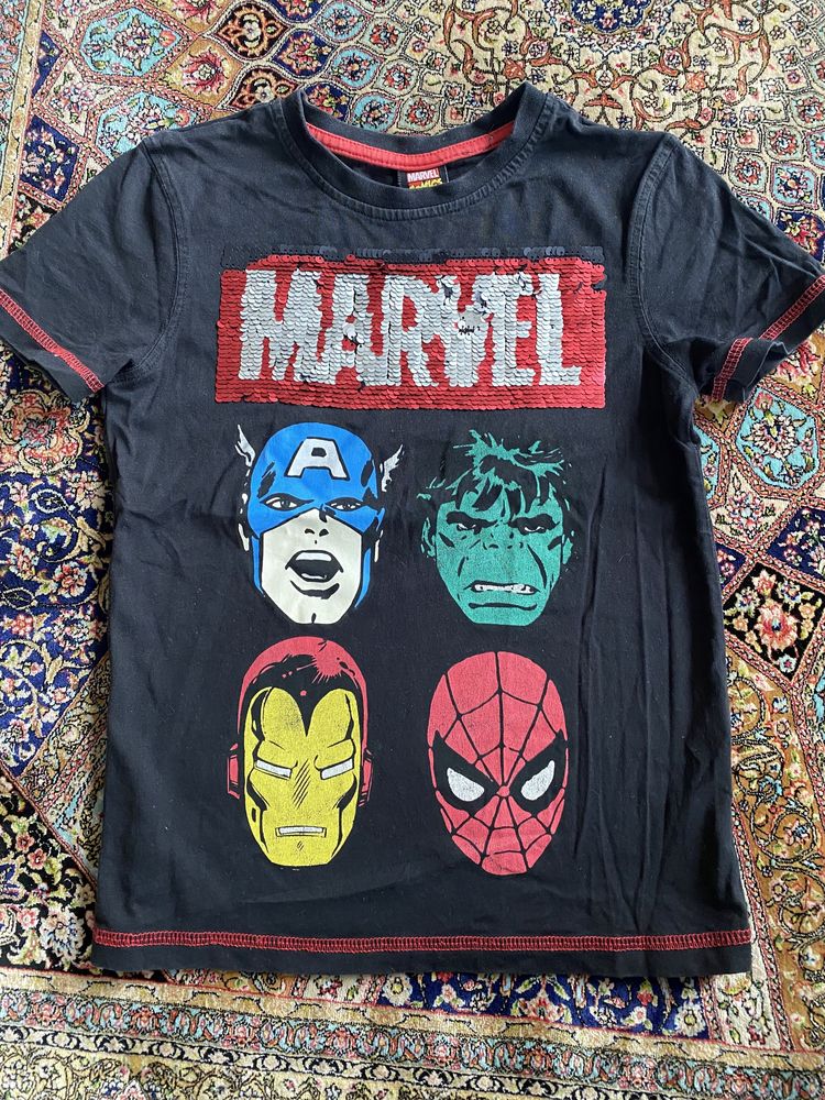 T-shirt koszulka Marvel cekiny 116 122 cm 6/7 lat George