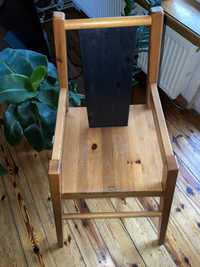 Krzesełko drewniane lite drewno dla dziecka ikea