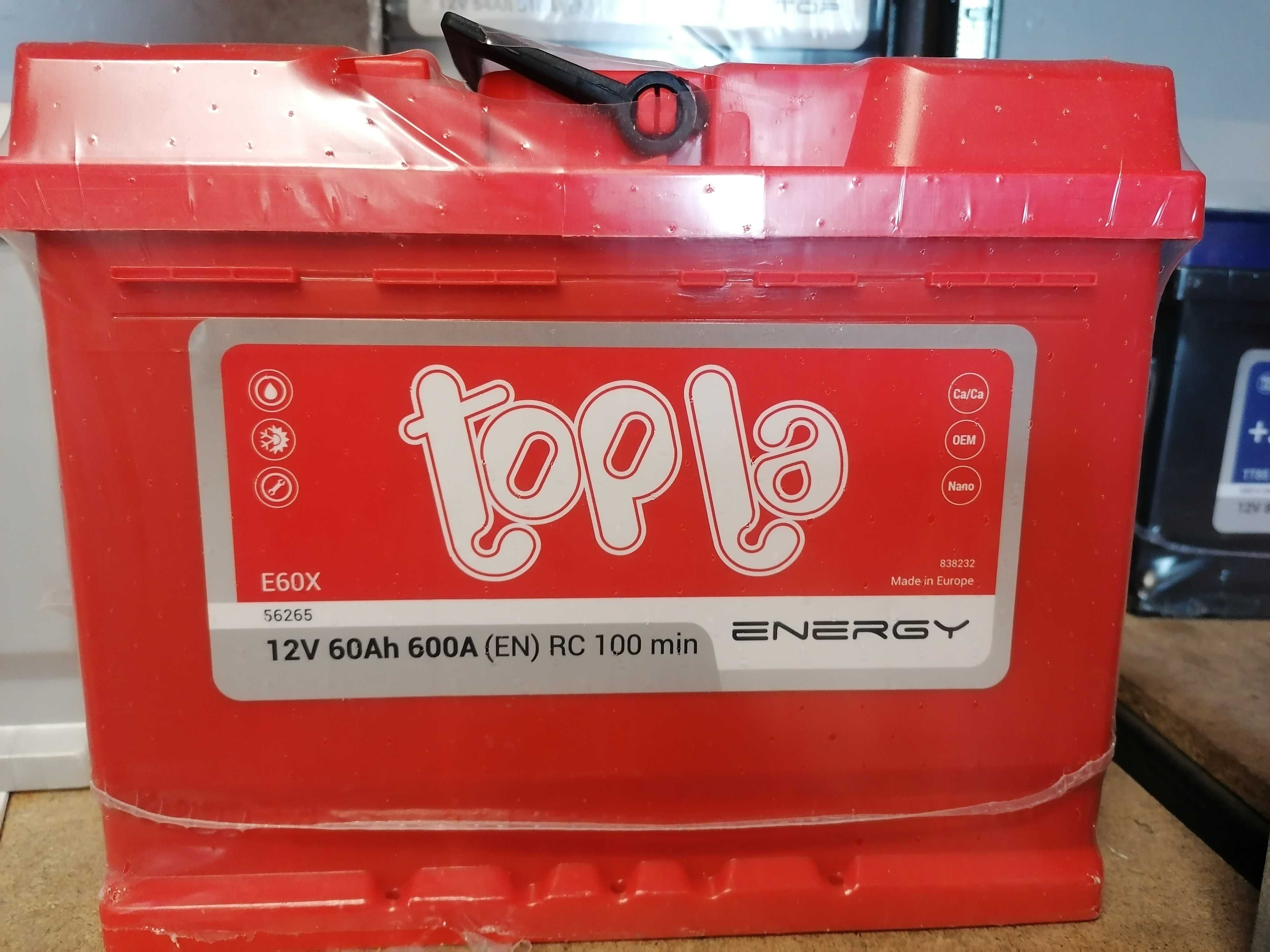 Акумулятор TOPLA ENERGY 60 Ah 600 En 3 роки гарантії