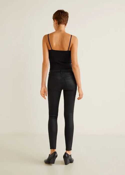 MANGO Nowe woskowane spodnie skinny bawełna 42, z metką