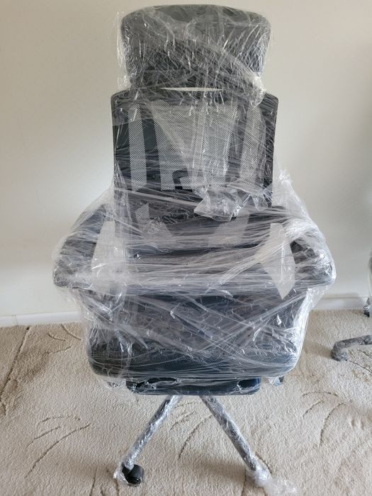 Кресло новое офисное Art механизм Relax пластик черный/сетка темно-син