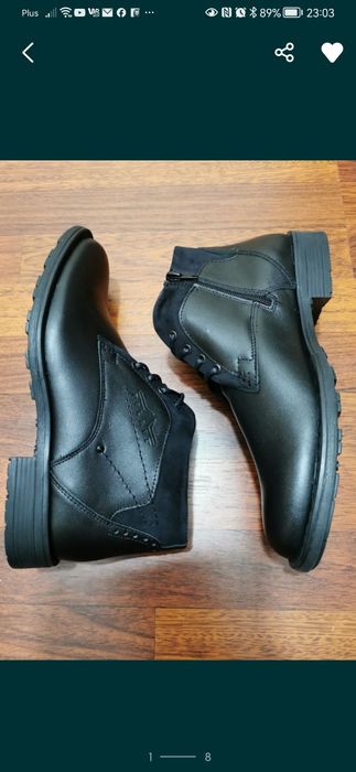 Eleganckie Skórzane  Ocieplane Buty Męskie Na Zamek i Sznorowke