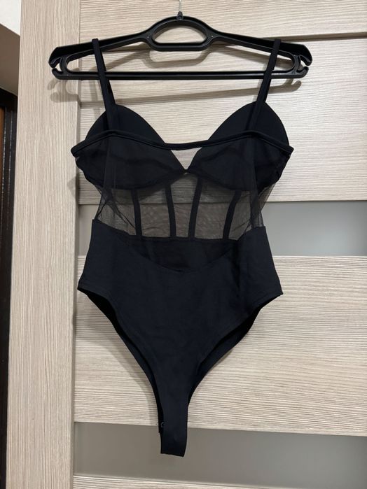 Боді чорний із сіточкою