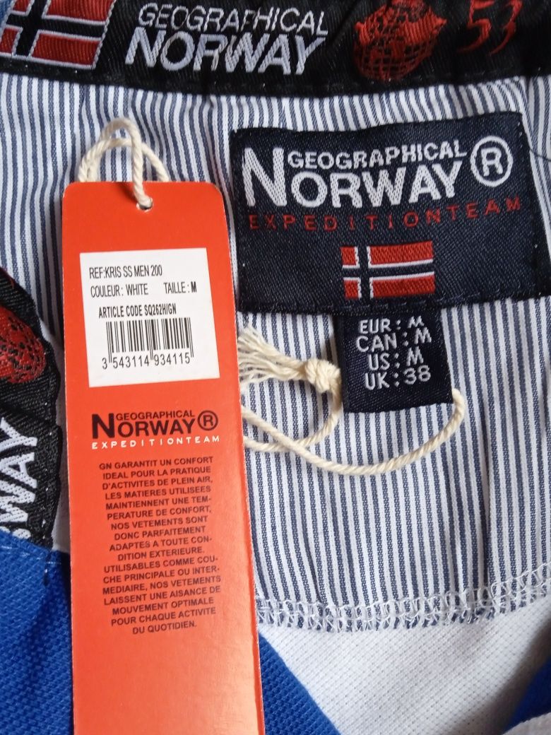 Geographical Norway,nowa,bawełniana koszulka polo M