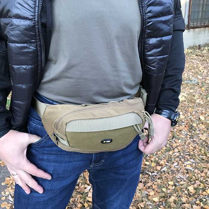 M-Tac сумка на пояс Waist Bag Black (30х13х6см), бананка М-Тас