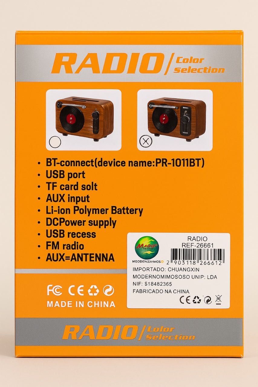Rádio Multifuncional PRONLY PR-1011BT – Vintage, Compacto e Potente!