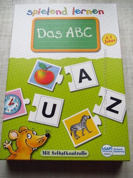 игра немецкий алфавит das ABC mit Selbstkontrolle