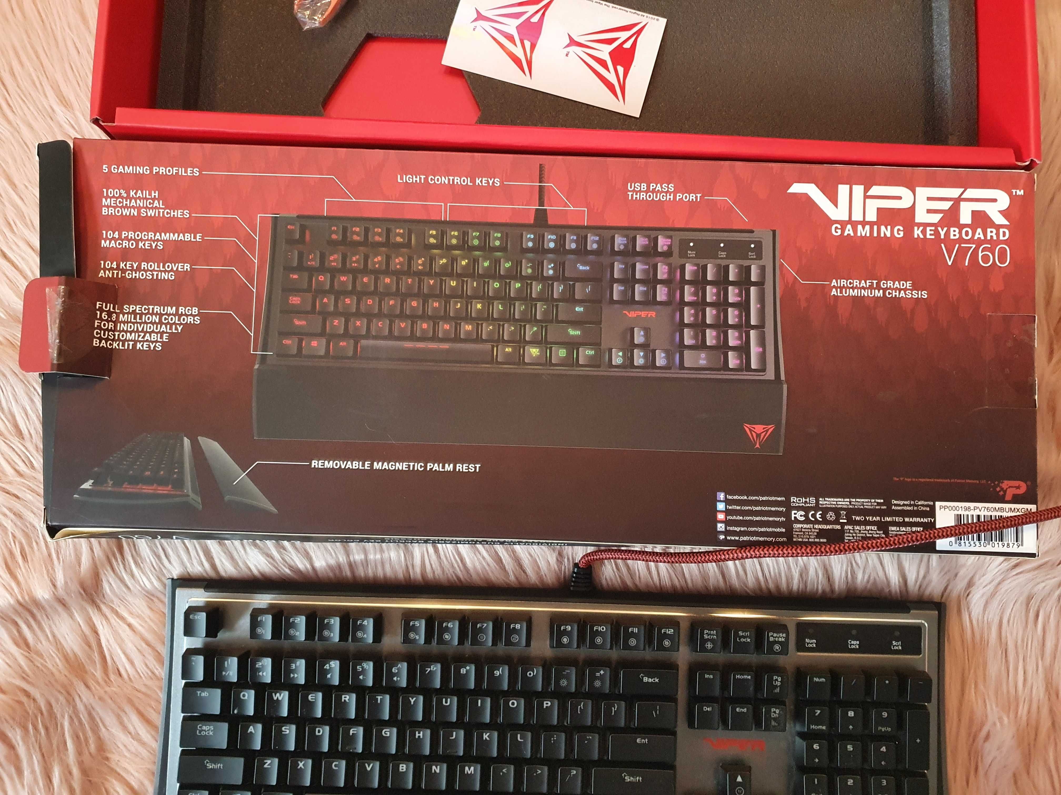 klawiatura VIPER gaming V760 stan idealny