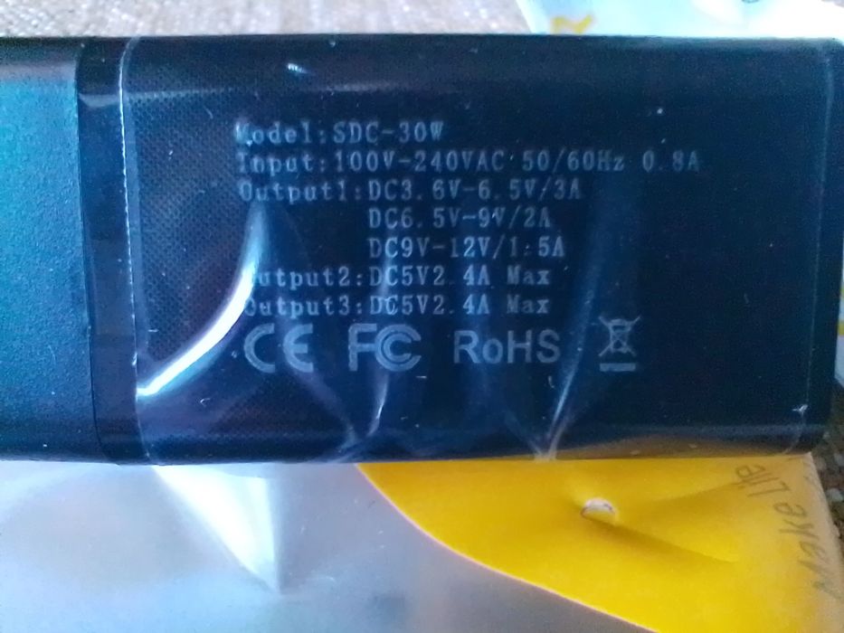 3USB зарядное устройство 30W