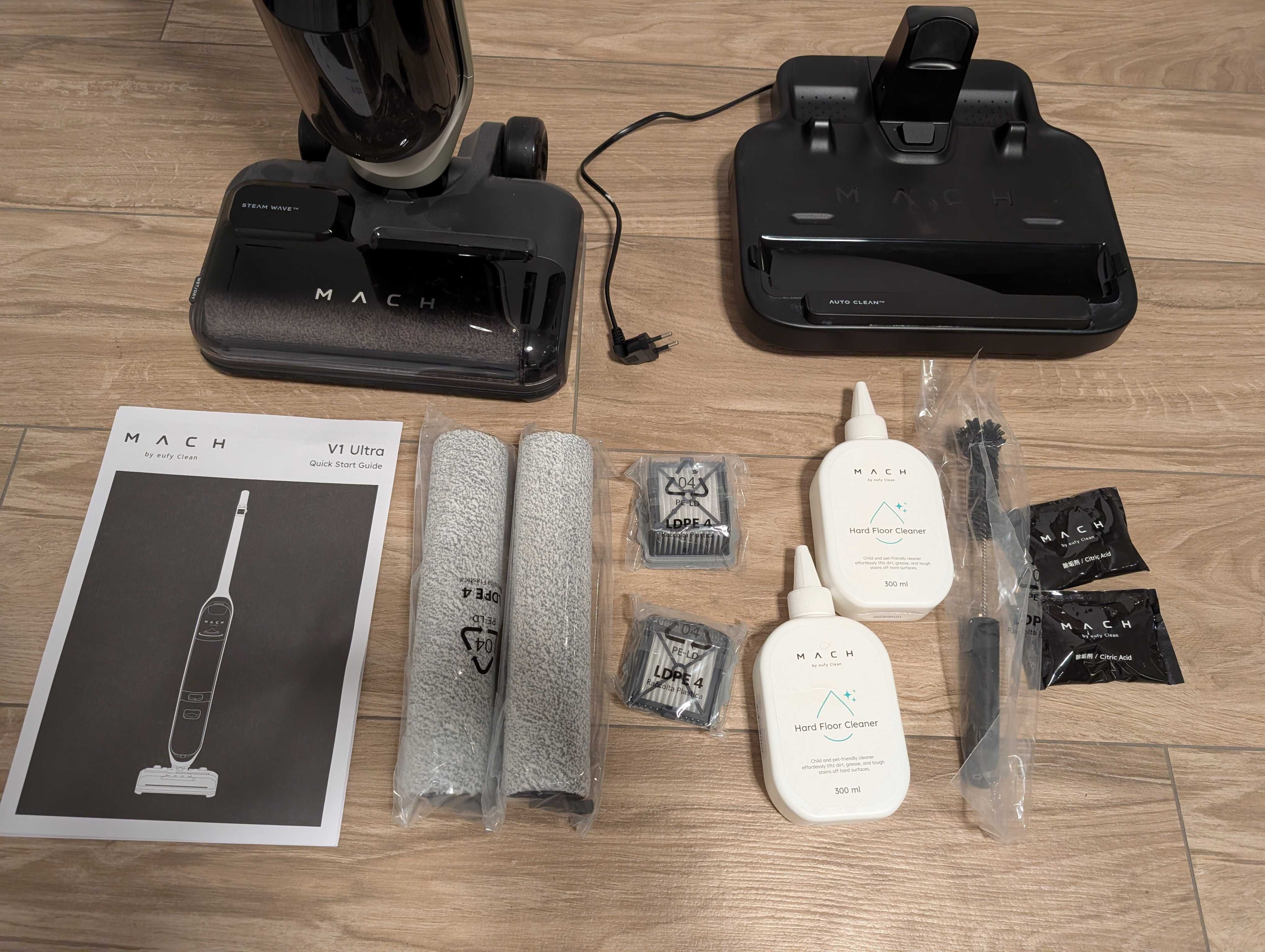 Odkurzacz Eufy MACH V1 Ultra z mopem parowym + akcesoria