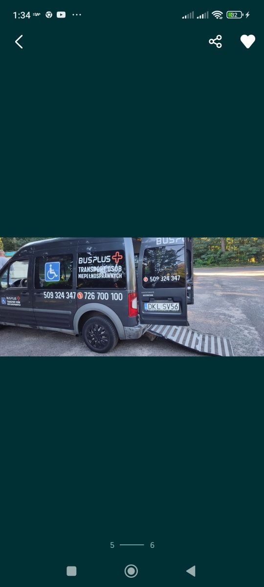 Zamiana Ford connect do przewozu niepełnosprawnych